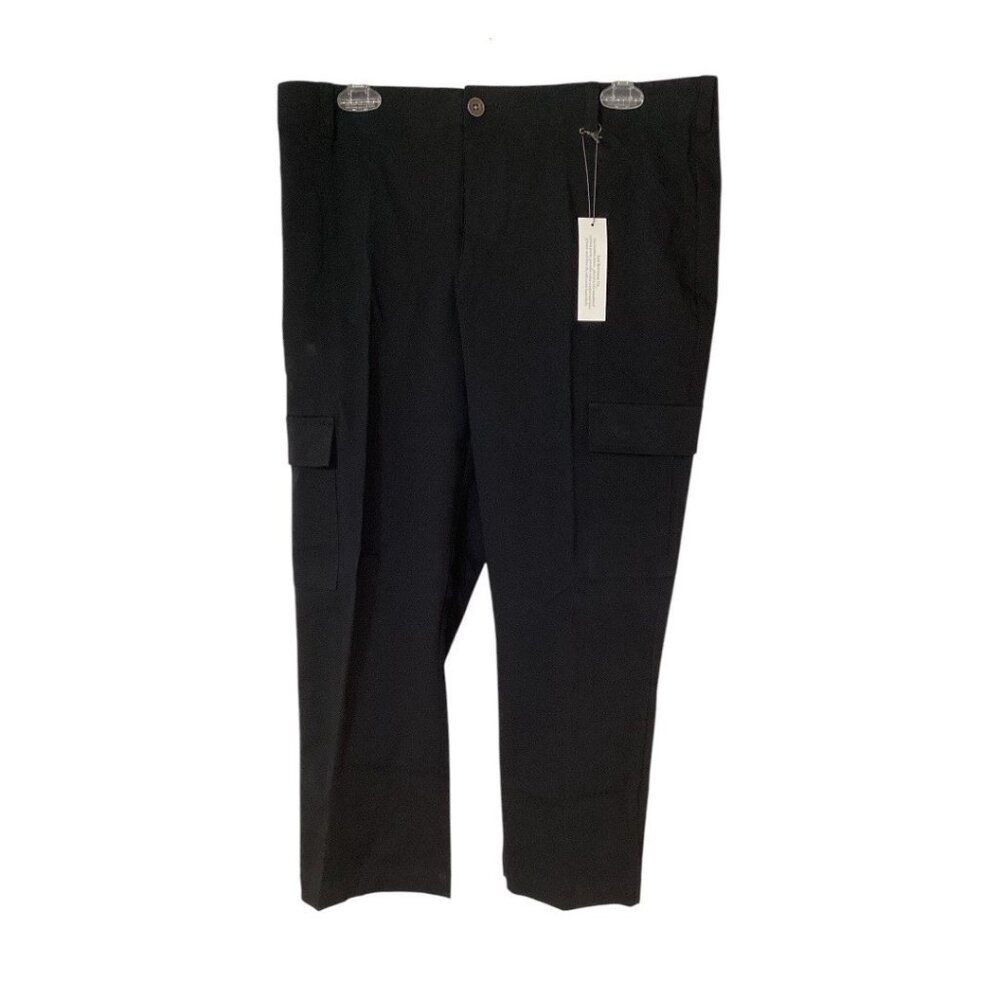 NWT Chicos‎ Black City Twill Slim Cargo Crop Pants Size 1.5 = Women's Size 10